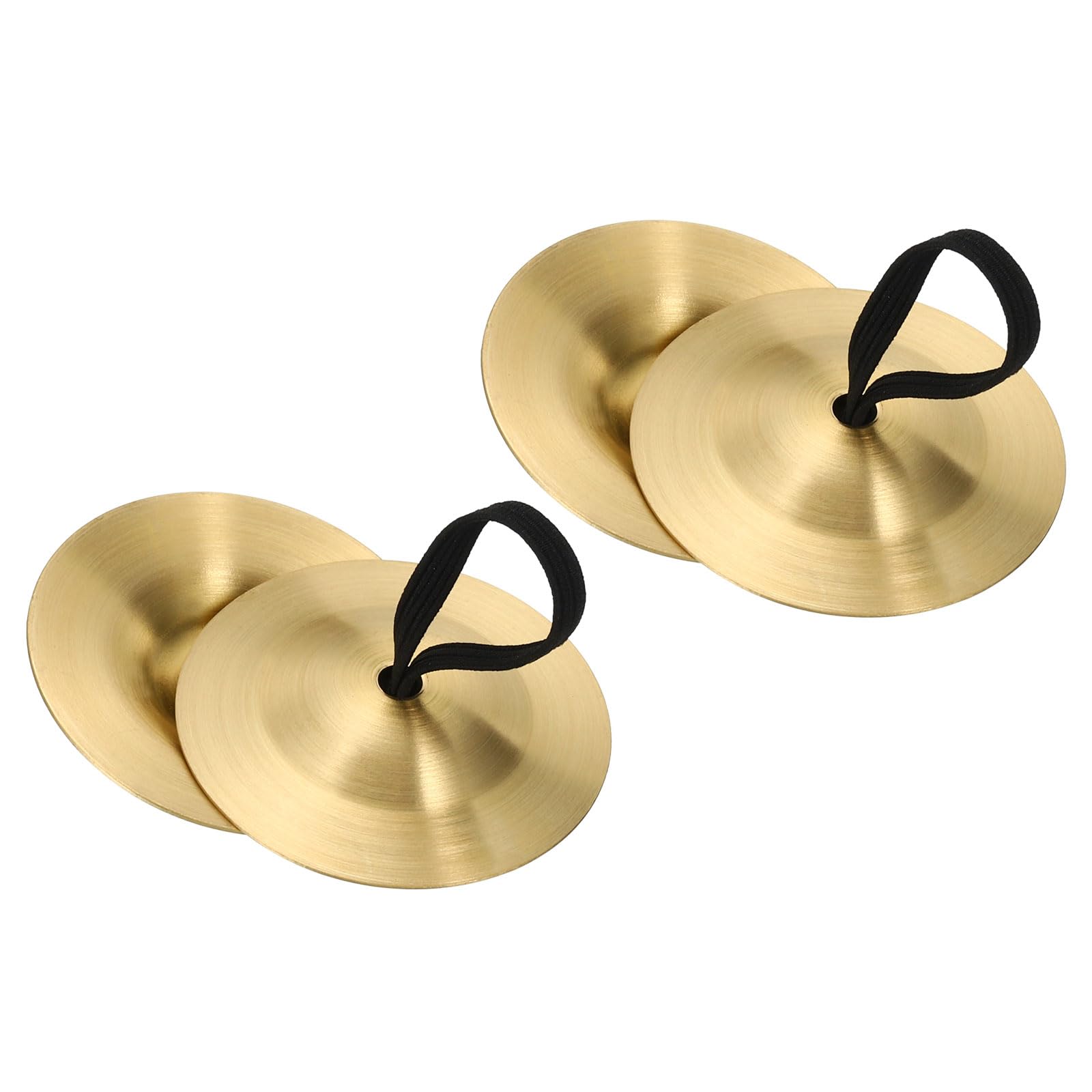 PATIKIL Finger Cymbals, 2 Pair Belly Dancing Finger with Zills Brass Hand Cymbals Small Musical Instrument for Dancer Party