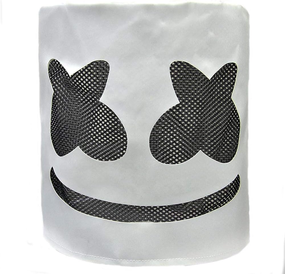 zaring DJ Marshmello Helmet, Shape Keeping Marshmello Mask for Kids