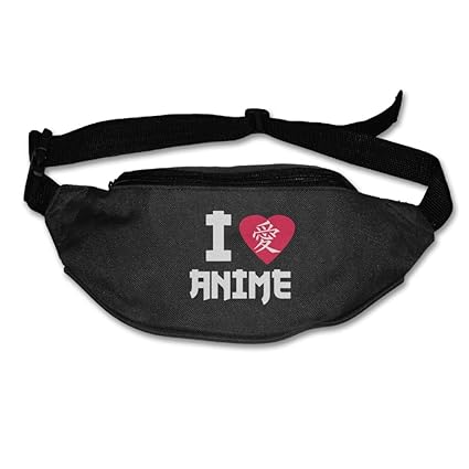 Amazon Com Unisex Pockets I Love Anime Fanny Pack Waist Bum Bag