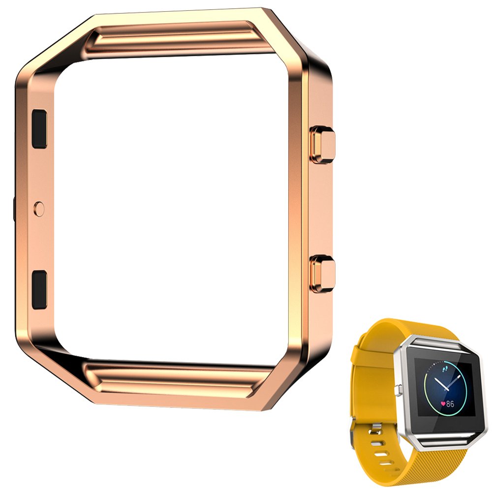 AISPORTS Fitbit Blaze Frame Stainless Steel Metal Watch Frame Holder Shell Replacement Housing Protective Case Cover for Fitbit Blaze Smart Watch