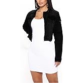 TDiooCor 2026 Casual Women's Blue Denim Jackets Long Sleeves Classic Distressed Fall Jean Outfits