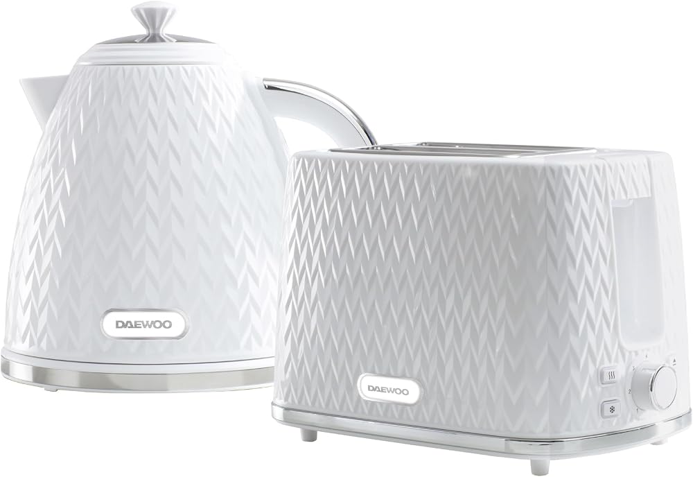 Daewoo Argyle SDA1830 1.7 Litre 3kW Jug Kettle and 2 Slice Toaster Set