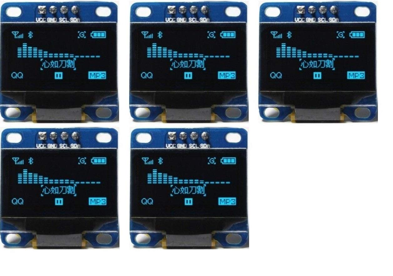 TECNOULAB 5pcs OLED 128X64 OLED LCD Display LED Display Module I2C IIC SPI Serial Blue Color