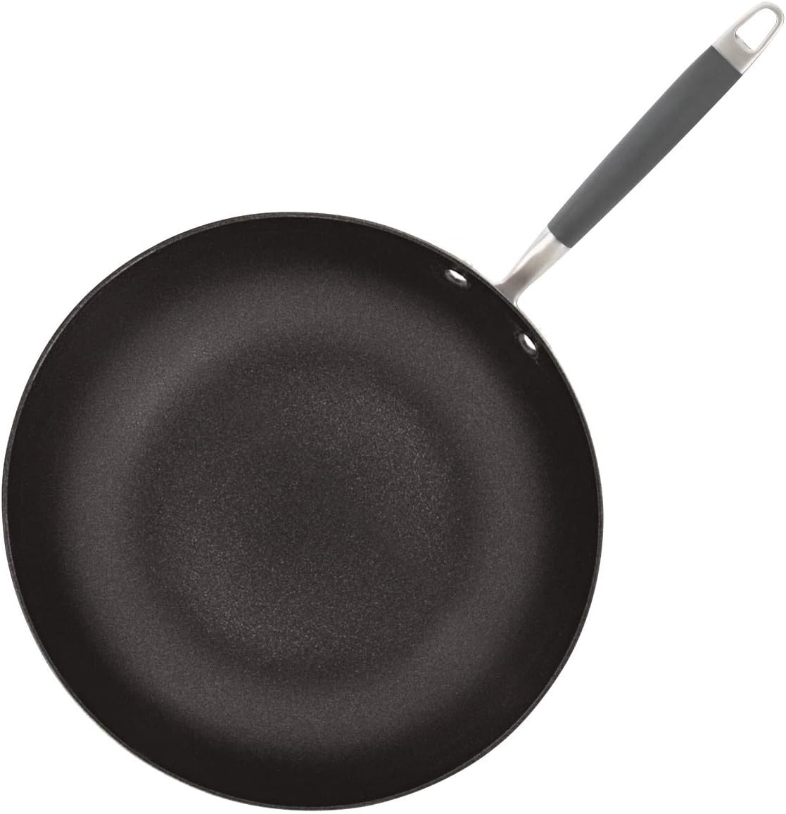 Anolon Advanced Hard Anodized Nonstick Frying Pan/ Fry Pan/ Saute Pan/ All Purpose Pan with Lid - 12 Inch, Gray: Cookware: Kitchen & Dining
