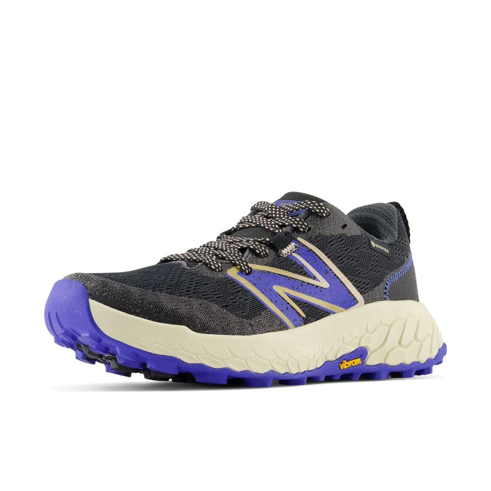 New Balance Women’s Fresh Foam X Hierro V7 Trail Running Shoe, Black/Marine Blue, 5 M