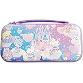 PERFECTSIGHT Switch Carrying Case for Nintendo Switch OLED, Cute Portable Travel Switch OLED Carry Case Inner Protective Storage Bag for NS Console & Accessories (Purple Party)