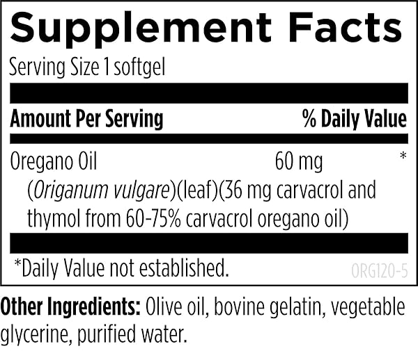 DESIGNS FOR HEALTH OIL OF OREGANO SOFTGELS – OREGANO OIL SUPPLEMENT WITH HIGHLY CONCENTRATED CARVACROL – SUPPORTS INTESTINAL CLEANSING – SMALL PILLS (120 SOFTGELS)