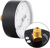 Hilitand Hydraulic Oil Pressure Gauge 0-6 Bar 1/4 NPT Metal Case High Precision view 4