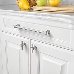 Amerdeco 10 Pack Brushed Satin Nickel Cabinet Pulls