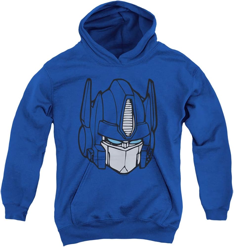 Transformers Kids Hoodie Optimus Prime Face Royal Hoody