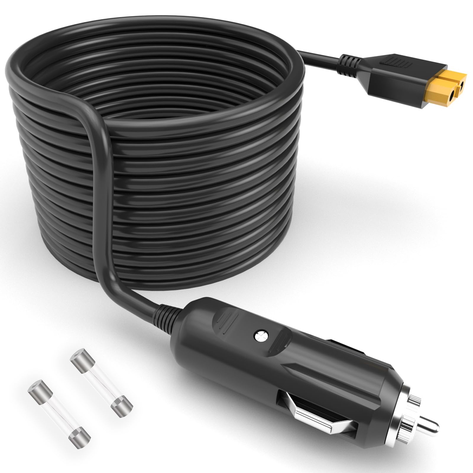 Photo 1 of XT60 Connector Portable Power Station DC Adapter 6.6Ft Extension Cabel 12V/24V Car Power Cord Compatible with Bluetti EB55,Anker 757/767 Ecoflow Delta/River Series (with 2 x Fuse)