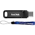 SanDisk 1TB Type-C Ultra Dual Drive Go for Smartphone, Tablets, Computers (SDDDC3-1T00-G46) 2-in-1 USB Flash Drive Type-A & Type-C Pen Drive Bundle with (1) Everything But Stromboli Lanyard