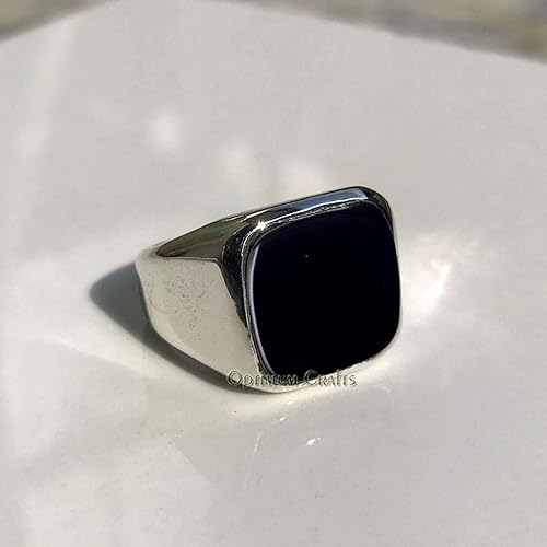 Jewelry Statement Rings Pear Stone Ring Tear Drop Onyx Signet Ring Geometric Ring Black Stone Ring Onyx Stone Statement Silver Ring Sterling Silver 925