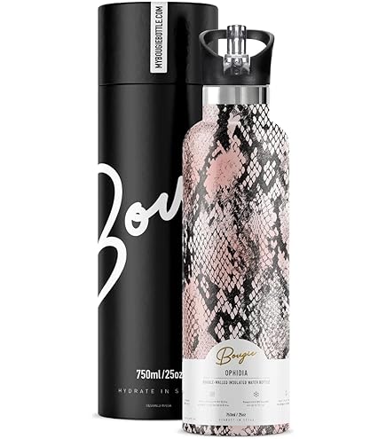 Amazon.com: Bougie Corallia Insulated Water Bottle, Gift Tube, 25