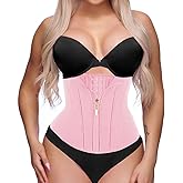 GainKee Waist Trainer for Women Corset Workout Cincher Body Shaper Tummy Control Shapewear Sweat Trimmer Latex Zipper