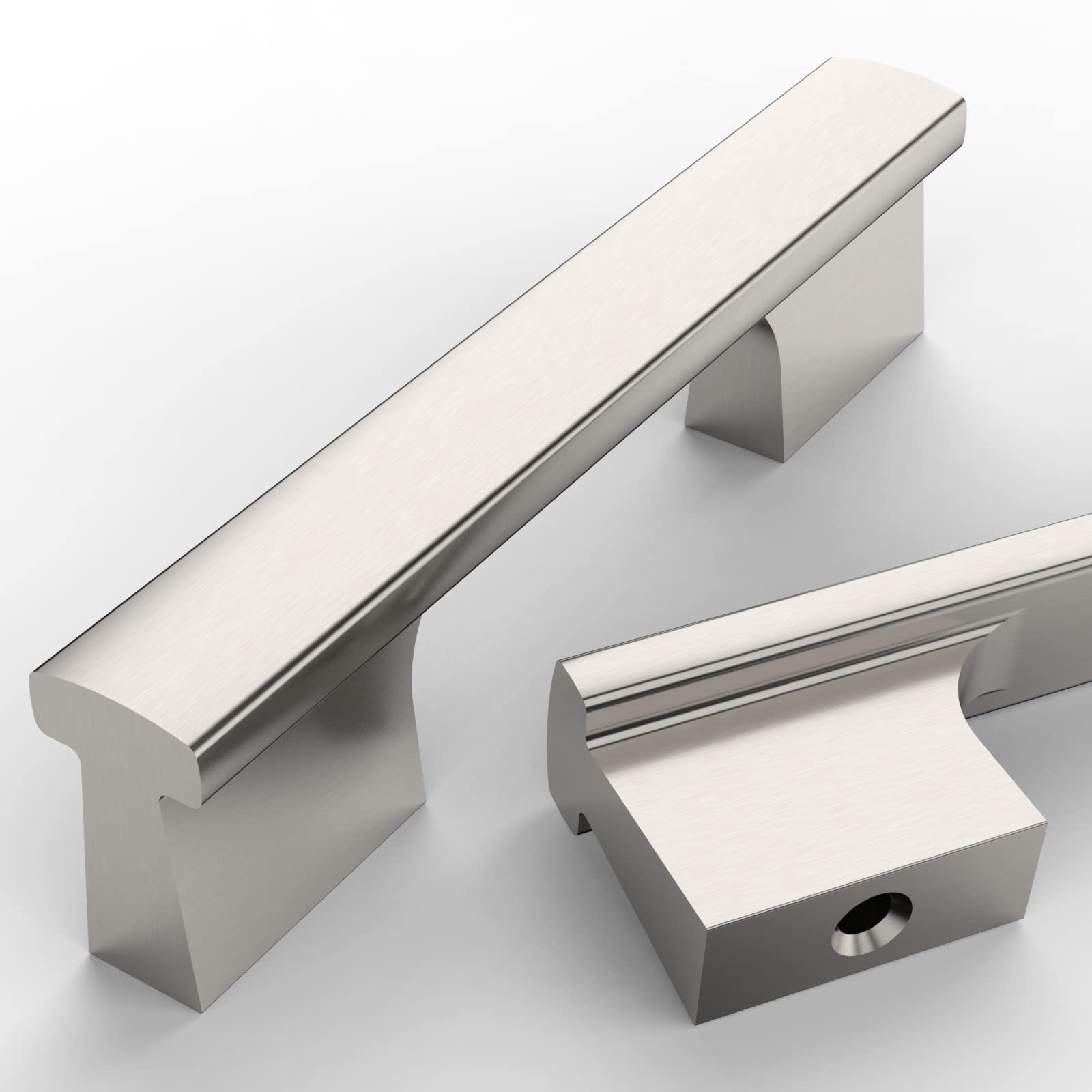 thumbnail image 2 of Asidrama 10 Pack Kitchen Cabinet Knobs Dresser Drawer Pulls Brushed Satin Nickel 2 of 9