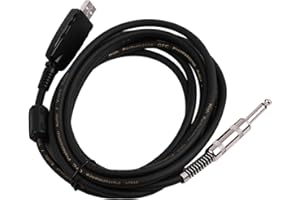 RockSmith Real Tone Cable USB Type a Male to 6.35mm Mono Electric Guitar Cord Professional Guitar to Computer USB Compatible 