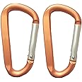 LESHIRY Large Carabiners Keychain 3" Aluminum D Shape Premium Durable D-Ring Carabiner Clip Hook Camping Accessories Snap Link Key Chain Durable Improved Design