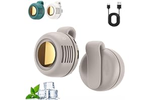 Portable Silent Mini Bladeless Electric Fan, Clip on Fan Portable, Portable Fan for Travel, Adjustable 3-Speed Suspended Whir