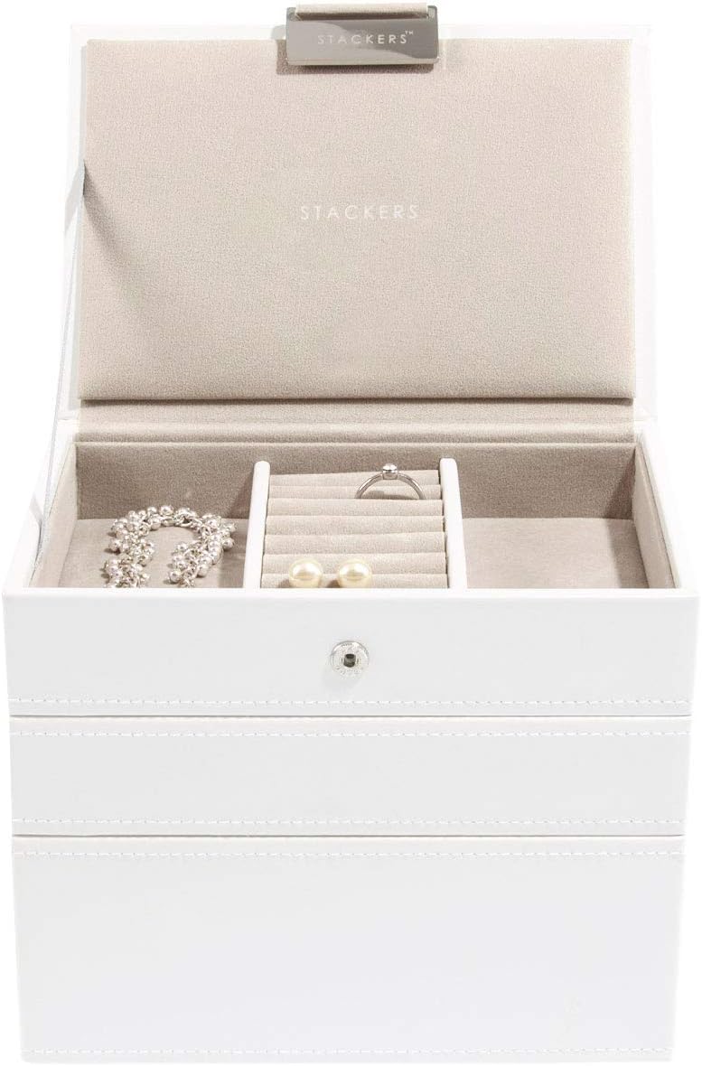 Stackers White Mini Jewellery Box Set of 3 Amazon.co.uk