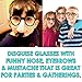 Dazzling Toys Classic Disguise | Great Party Favor| Disguise Glasses with Funny Nose, Eyebrows & Mustache Glasses | Pack of 12 | Manufactured