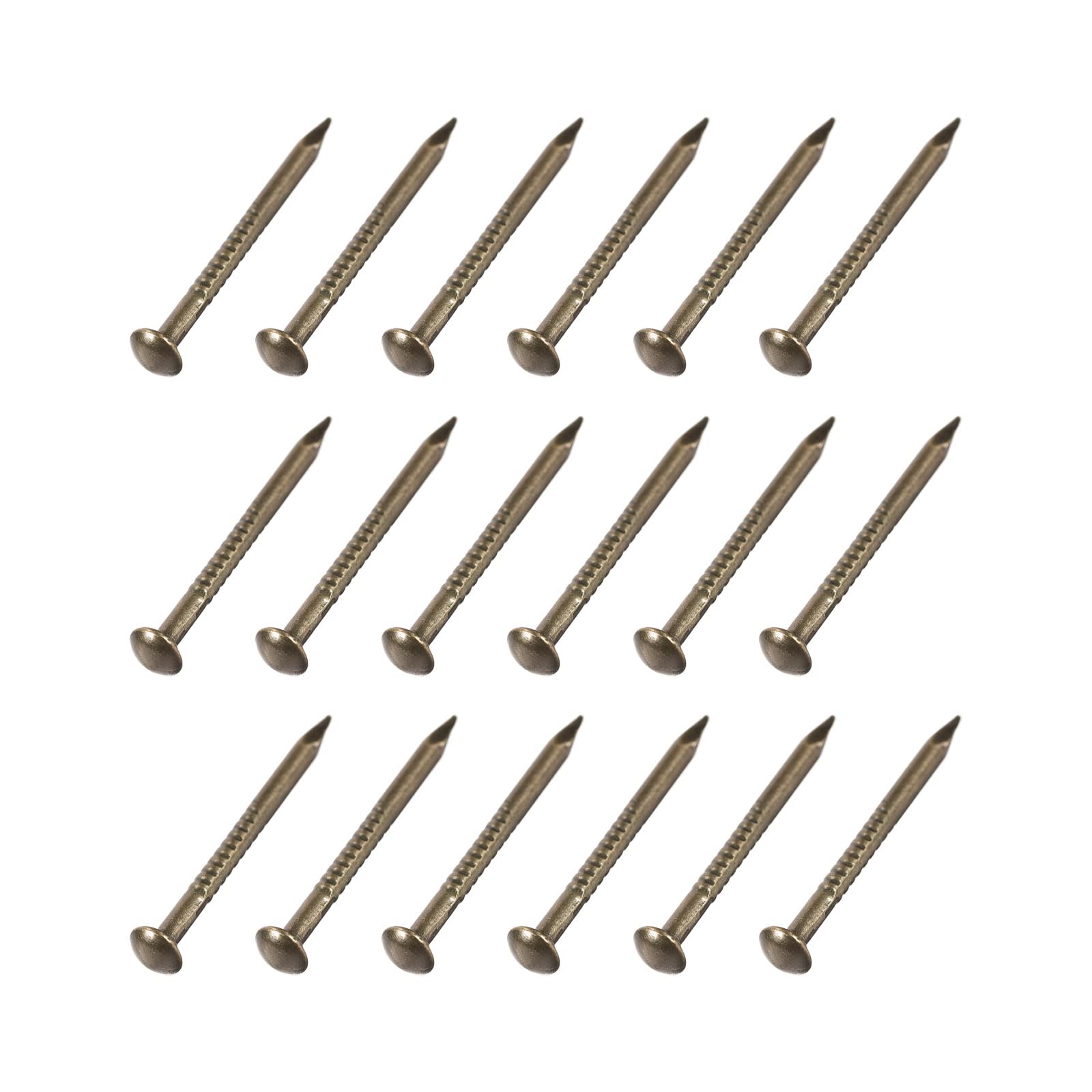 METALLIXITY Small Nails (1.5x19mm) 500pcs, Carbon Steel Tiny Hardware Nails - for Household Woodworking, Bronze Tone
