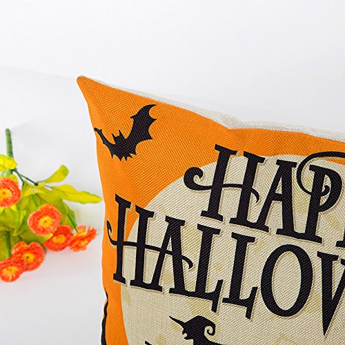 image for Getadate Happy Halloween Pillow Case, Bat Castle Sofa Bed Home Decor P