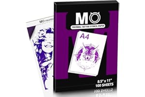 MO MOLONG Premium Tattoo Transfer Paper 100 Sheets Tattoo Stencil Paper for Professional Easy to Use 4 Layers A4 Size Stencil Paper for Tattooing