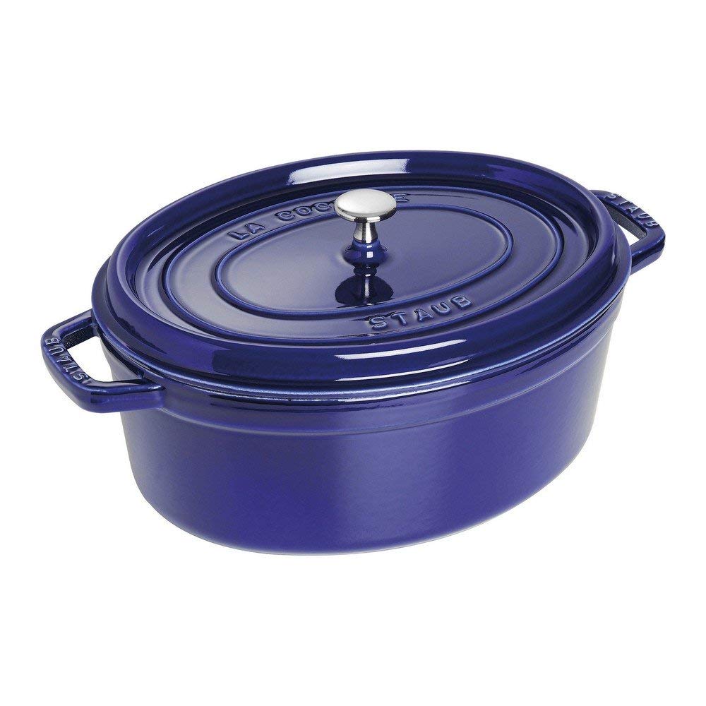 STAUB 1004309 Cocotte Oval 33 cm Dark Blue, ["['7 quart']"]