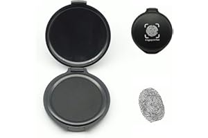 ECOMAID 2PCS Fingerprint Ink Pad, Law Enforcement Fingerprint Kit Black Thumb Print Ink Pad Stamp Pad, Thumbprint Ink Pad for