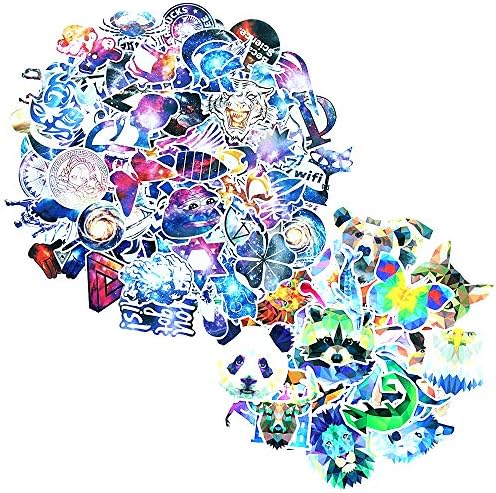 HOMIMP Stickers Pack Variety 140 Pcs - Nebula & Animals Style Vinyl Decals DIY - for Laptop Skateboard Car Luggage Motorcycle Bicycle Graffiti Computer Keyboard