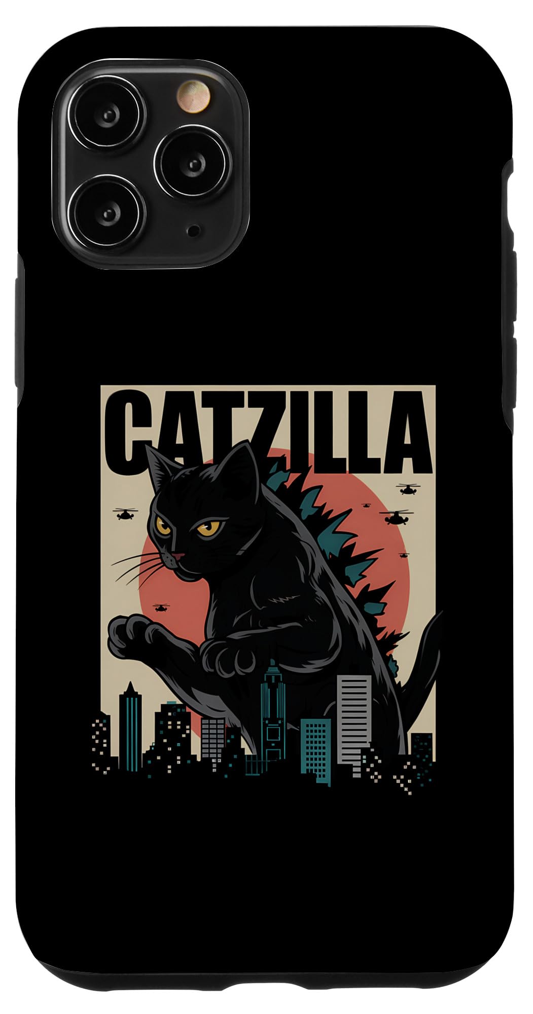 iPhone 11 Pro Vintage Catzilla tee - Funny Kitten and Cat Case