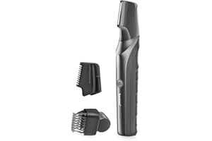kensen Body Hair Trimmer for Men, Men's Groin & Pubic Hair Trimmer,Wet/Dry Cordless Body Groomer,V-Shaped Trimming Head,with 2 Comb Attachments