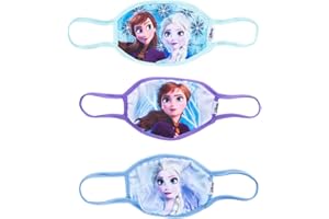 Disney Frozen Kids Age 4 to 8 Cloth Face Masks Cotton Pack of 3 Berkshire Fashions Washable Reusable Non-Medical
