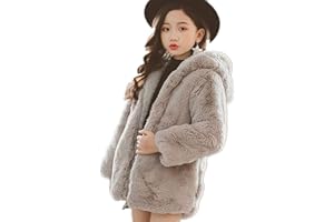 Miss Bei Kids Girls Spring Winter Warm Fur Cartoon Coats Dress Hooded Snowsuit Outerwear Jackets