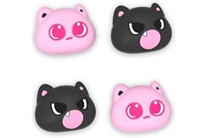 PlayVital for Switch 2 Thumbs Cushion Caps Thumb Grips (4-Pack) | Kawaii Silicone Joystick Grip Cover for Nintendo Switch 2 J