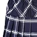 Urban CoCo Women's Elastic Waist Tartan Pleated School Skirt (Large, series 8 navy blue)