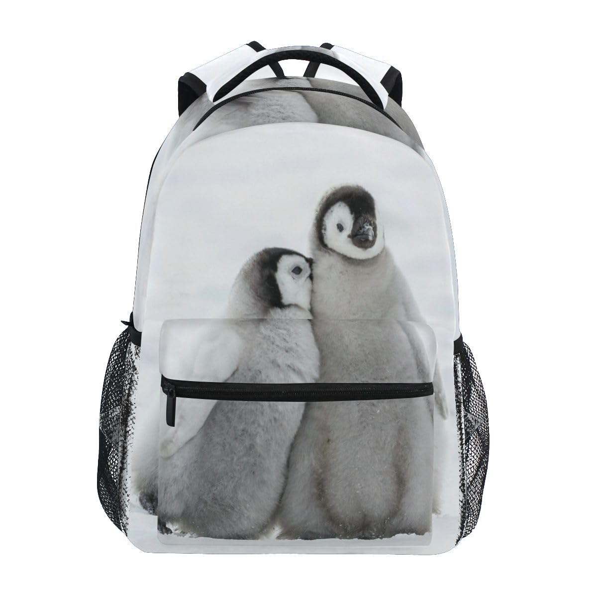 JUMPBEAR Travel Backpack Laptop Slim Waterproof Durable Casual Daypack for Women Men Snow Penguins College Schoolbag