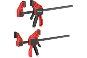 GETLITOOL 12-Inch Bar Clamps for Woodworking, 2Pcs 165lbs Quick Release Woodworking Clamps, 2-in-1 Ratchet Bar Clamp Set/Spre