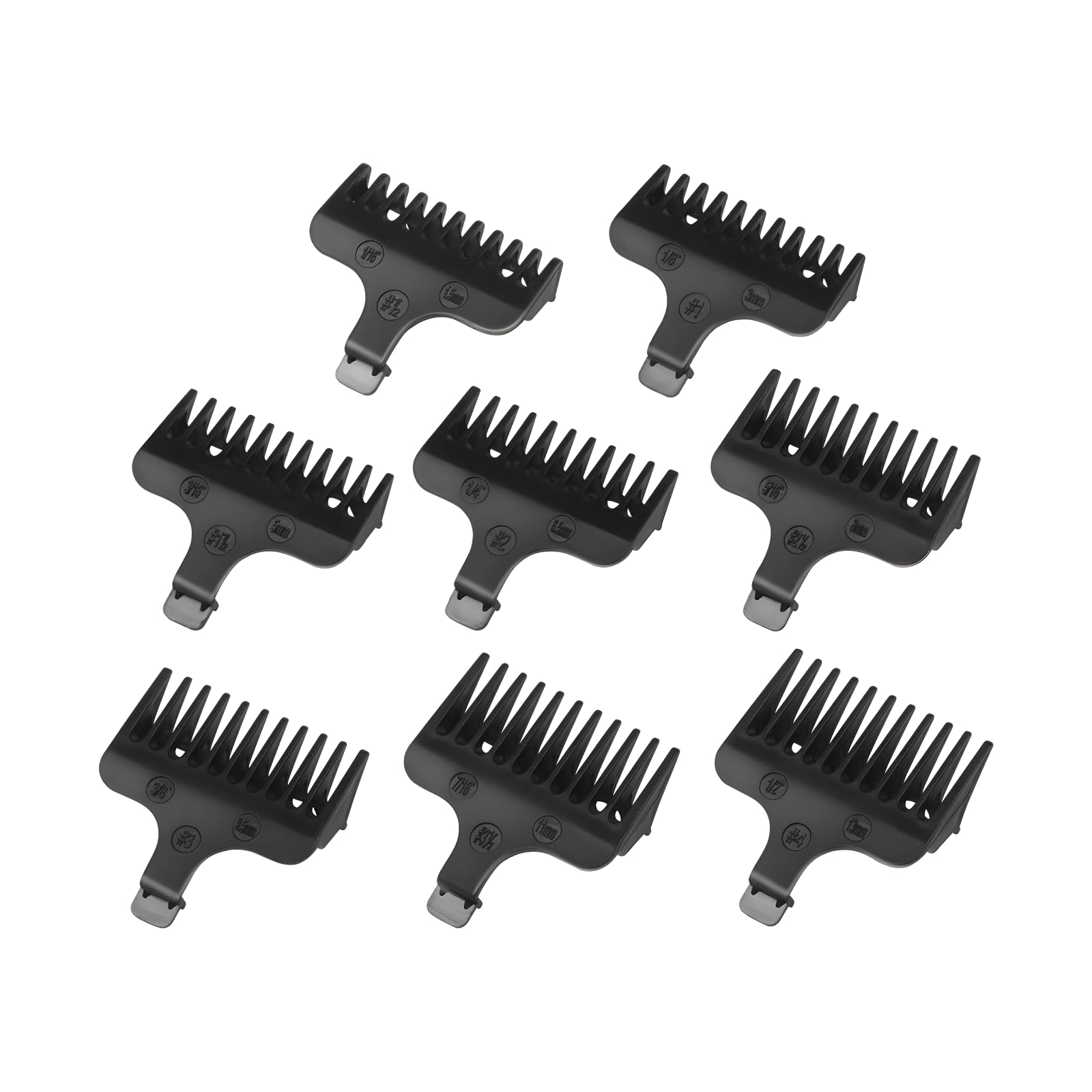 Photo 1 of 8 Piece Replacement Comb Set for Wahl 40mm Detachable T-Blade Trimmers - Compatible with Specified Wahl T-Blade Trimmer Models
