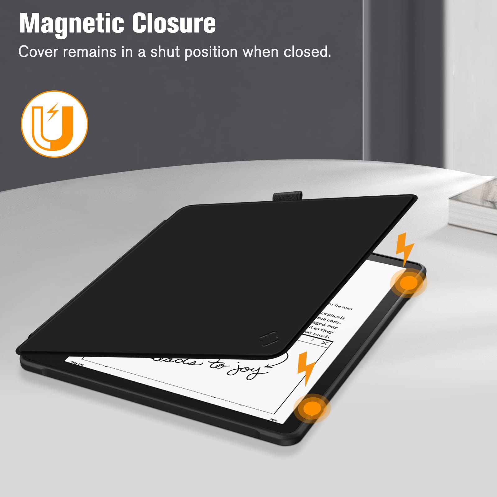 Fintie Hybrid Case for Kindle Scribe (2024/2022 Release) - Slim Shockproof Cover Transparent Back Shell with Pencil Holder Auto Sleep/Wake for 10.2