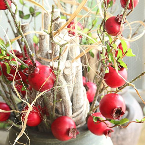 Artificial Flowers,Vibola® Fruit Pomegranate Berries Artificial Flora DIY Wedding Home Office Party Hotel Restaurant Patio Yard Decoration (red)