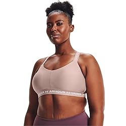 Under Armour Women's Crossback Low Bra, Dash Pink