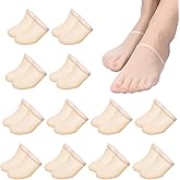 EupHHonycs 6Pairs Toe Topper Socks Women Teo Liner Half Socks Women's Toe Topper Sockes No Show Liner Half Sock for Heels Non Slip Liners Toes Covers for Mules Cushion Bottom Toes Cover Halfs Sock