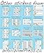 Bass, Ukulele & Mandolin Chord and Tablature Fingering Stickers (250 Pack)