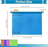 MerryNine Foolscap Suspension Files 15PCS Mixed Color with Tabs 16.1in 9.8in view 2