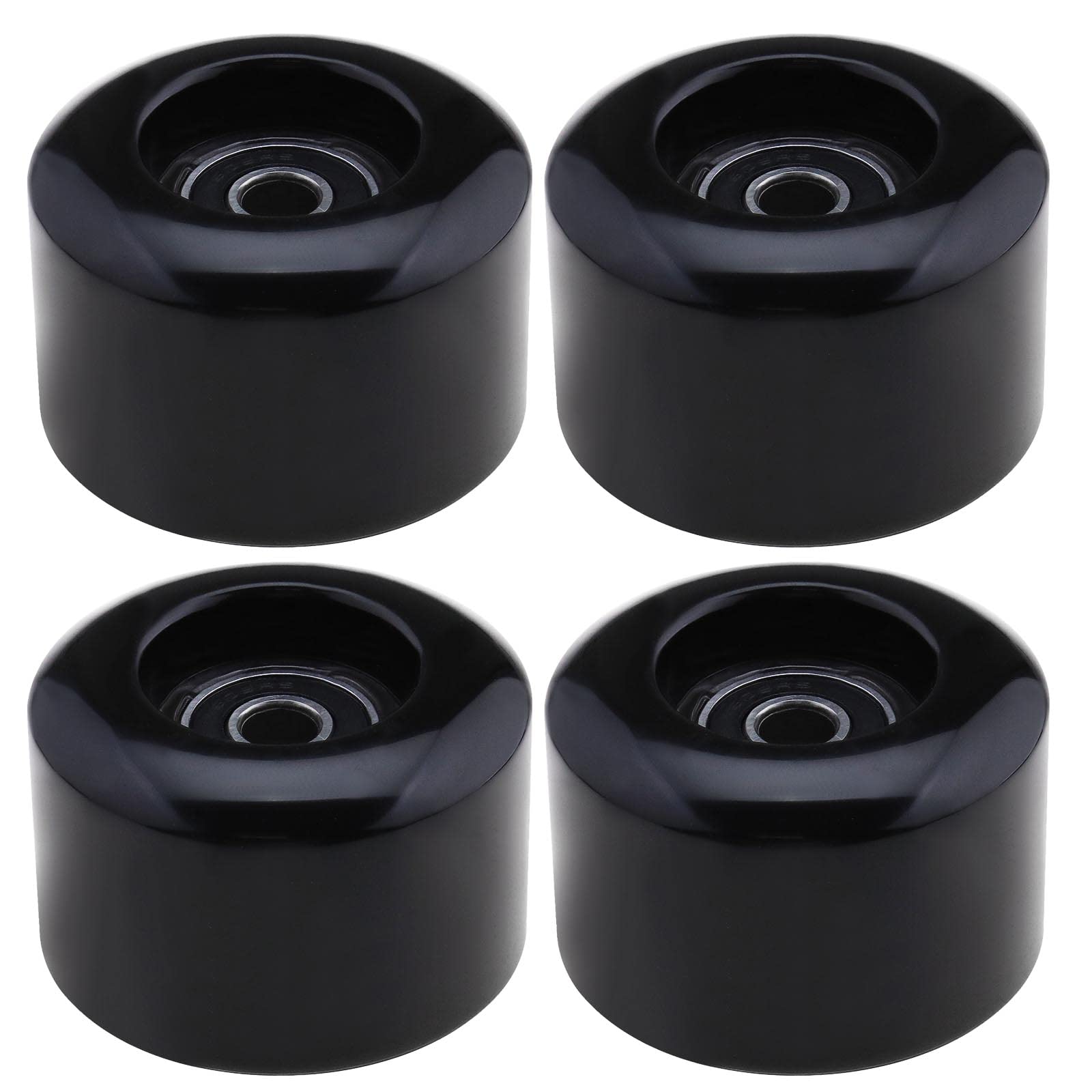 The Lord of the Tools 4PCS Roller Skates Wheels 54mm Diameter 80A Hardness Quad Skates Rechange Wheels with ABEC-9 608RS Bearings Replacement Wheels Black
