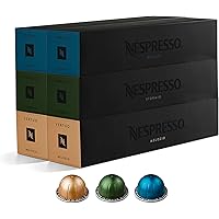 Nespresso Vertuo Pods, Discovery Bestsellers Mixed Pack of 60 capsules - Compatible with Vertuo coffee maker, Recyclable pods