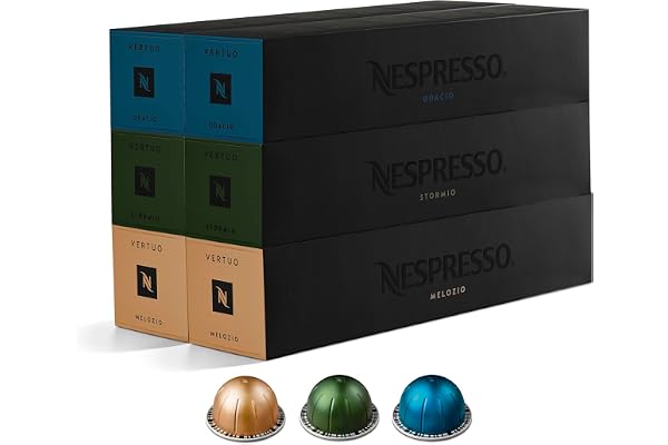 Nespresso Vertuo Coffee Pods, Discovery Bestsellers Mixed Pack of 60 capsules - Compatible with Vertuo coffee maker, Recyclab