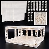 WSRYLTCH Brick Base 16x16 Plate 1/3 with Holes - Pins Suppor Pillar Accessories Pack,Pixel Art Painting Classic Building Block Bulk Parts and Pieces Sets - Compatible with 65803(White)